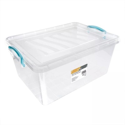 Clip Lid Plastic Storage Box - 25L