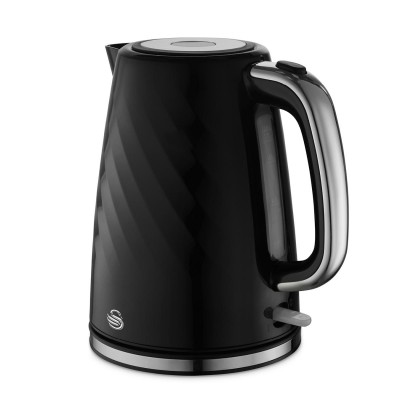 Windsor 1.7L Textured Kettle Black with Silver Handle