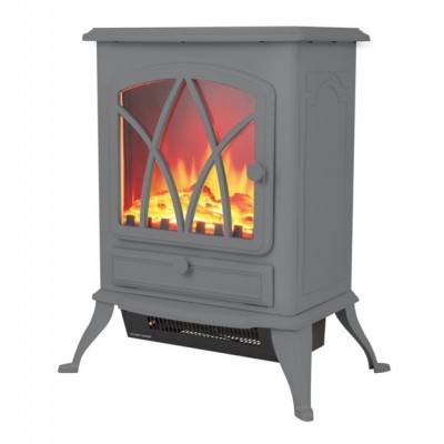 2KW Stirling Electric Fire Stove Grey