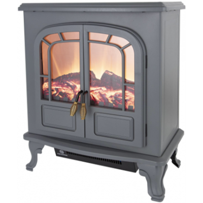2KW Log Effect Stove Fire in Grey